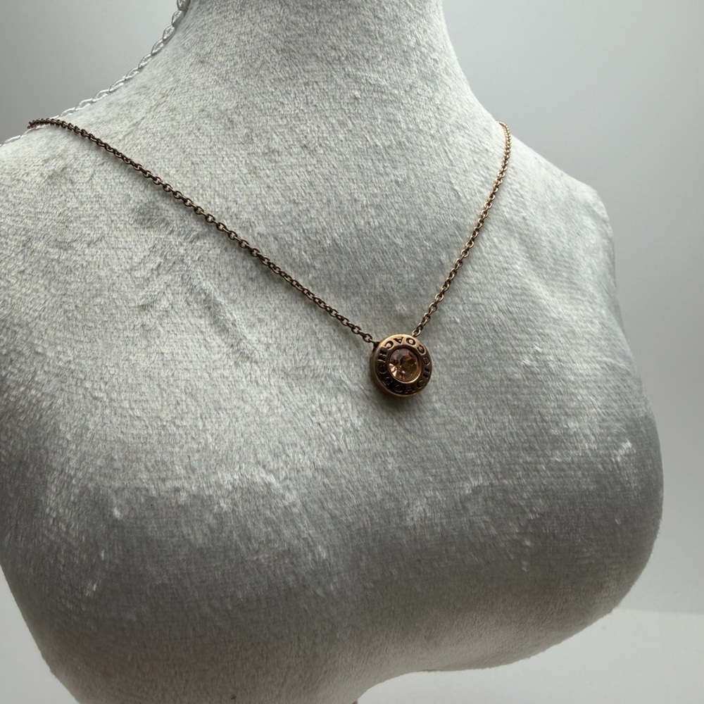 Coach Rose Gold Open Circle Pendant Necklace